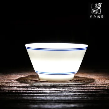 

Ceramic Tea Utensil Hand-Painted Ceramic Whiteware Teacup New Creative Drawing Line Single Cup Master Cup Teacups Tea Set Siteel