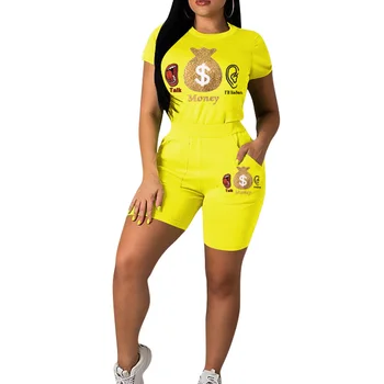 2020 Woman Summer Solid Casual Sets Female Fashion Tracksuit Two Pieces Short Sleeve O Necck Top+Pant Black Red Yellow Sportwear
2020 Woman Summer Solid Casual Sets Female Fashion Tracksuit Two Pieces Short Sleeve O Necck Top+Pant Black Red Yellow Sportwear