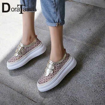 DORATASIA Cow Leather Ladies Summer Flats Brand Casual Office Vulcanize Women Round Toe Polk Dot Hook Loop Shoes Woman
DORATASIA Cow Leather Ladies Summer Flats Brand Casual Office Vulcanize Women Round Toe Polk Dot Hook Loop Shoes Woman