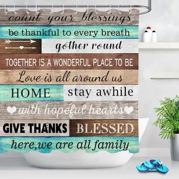Inspirational Motivational Quotes Shower Curtain Rustic Wood Plank Polyester Fabric Waterproof Shower Curtain for Bathroom Decor
Inspirational Motivational Quotes Shower Curtain Rustic Wood Plank Polyester Fabric Waterproof Shower Curtain for Bathroom Decor