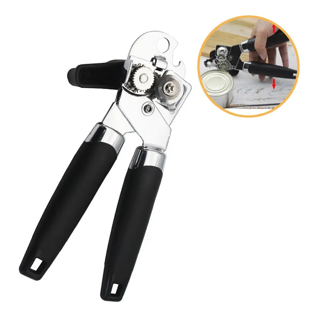 Multifunction Bottle Opener Stainless Steel Can Opener Black Anti-slip Manual Safety Jar Opener Easy to Use kitchen supplies Too
Multifunction Bottle Opener Stainless Steel Can Opener Black Anti-slip Manual Safety Jar Opener Easy to Use kitchen supplies Too