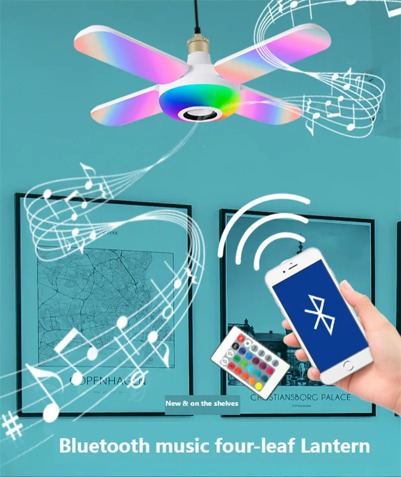 RGB E27 Led Bulb 50W Colorful Bluetooth Intelligent Audio Folding Bulb Lamp for Living Room Bedroom Children's Room Coffee Shop
RGB E27 Led Bulb 50W Colorful Bluetooth Intelligent Audio Folding Bulb Lamp for Living Room Bedroom Children's Room Coffee Shop