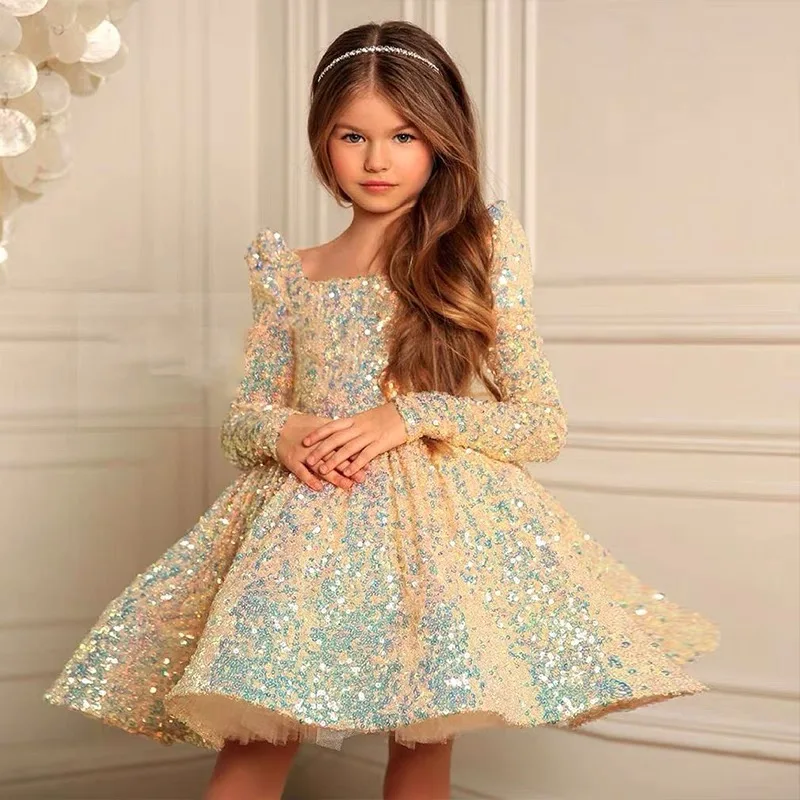 Sequins Bow Kids Princess Dress for Girls Christmas Lace Tutu Baby Girl Dresses Party Wedding Costumes Children Prom Clothing
Sequins Bow Kids Princess Dress for Girls Christmas Lace Tutu Baby Girl Dresses Party Wedding Costumes Children Prom Clothing