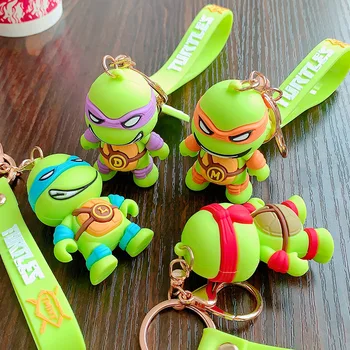 

Cartoon Pvc Turtle Keychains Accessories Men And Women Bags Jewelry Car Key Chains Character Key Rings Animation Gifts