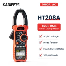 KAIWEETS HT208A AC DC Digital Clamp Meter Multimeter Pinza Amperimetrica True RMS High Precision Capacitance NCV Ohm Hz Tester
KAIWEETS HT208A AC DC Digital Clamp Meter Multimeter Pinza Amperimetrica True RMS High Precision Capacitance NCV Ohm Hz Tester