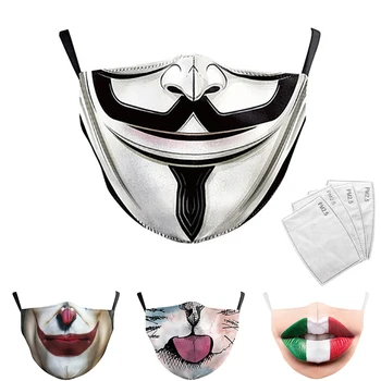 Printing mouth Mask Adult Black Mouth Face Mask with 4pcs Activated Carbon Filter Mouth-muffle for Men Women Fashion Unisex Mask 
Printing mouth Mask Adult Black Mouth Face Mask with 4pcs Activated Carbon Filter Mouth-muffle for Men Women Fashion Unisex Mask