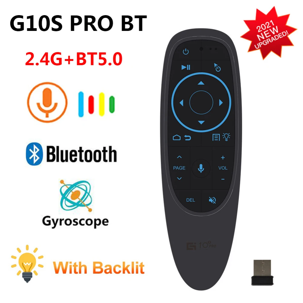 Голосовой пульт дистанционного управления G10S Pro 2 4G и Bluetooth Беспроводная