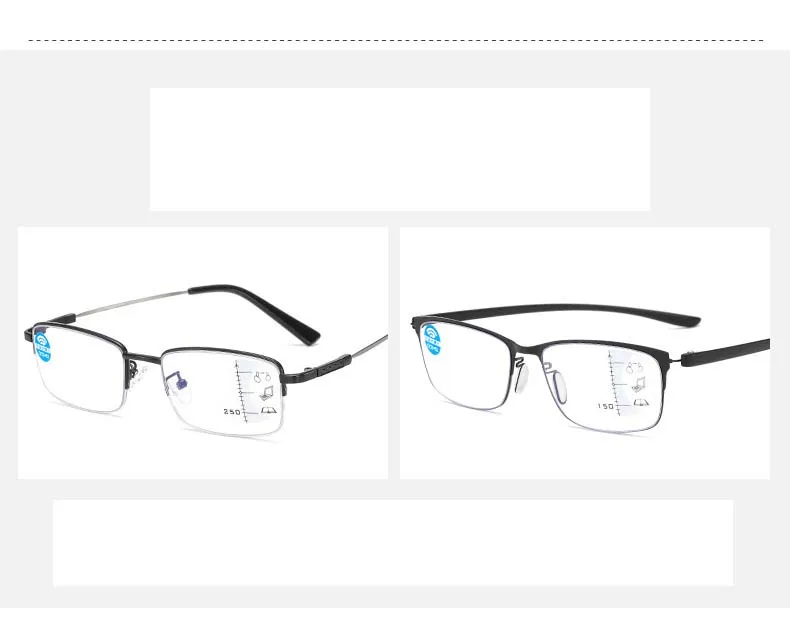 Progresywne okulary do czytania lub pracy przy komputerze Multifocus Blokujące niebieskie światło Zawias sprężynowy ze stopu tytanu 13 H2f5ec04849ca49a785586a001517c0ccp