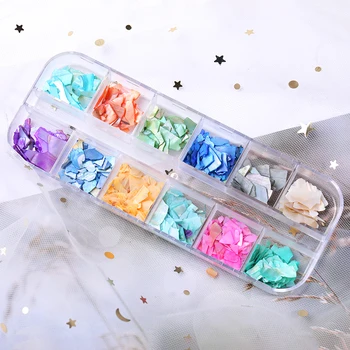12 Grids Seashell Design 3D Nail Decoration Seashell Natural Stone Mixed Size Nail Shell Pieces Nail Art Decorations
12 Grids Seashell Design 3D Nail Decoration Seashell Natural Stone Mixed Size Nail Shell Pieces Nail Art Decorations