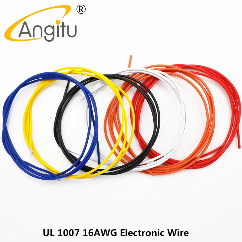 

Angitu 10m UL 1007 16AWG Electronic Wire Cable 26*0.254mm PVC Wires for DIY PSU Extension/Power Cable