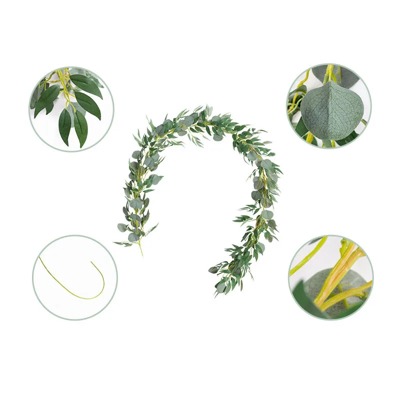 high quality Vivid Artificial Plant Green Eucalyptus Leaves Rattan Vine Home weddinhg Decoration
high quality Vivid Artificial Plant Green Eucalyptus Leaves Rattan Vine Home weddinhg Decoration