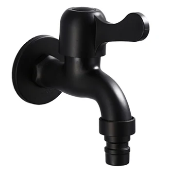 Bathroom Black Single Cold Tap Wall Single Tap Cold Water Faucet Garden Black Tap,4 Points Faucet Faucet-Short A
Bathroom Black Single Cold Tap Wall Single Tap Cold Water Faucet Garden Black Tap,4 Points Faucet Faucet-Short A