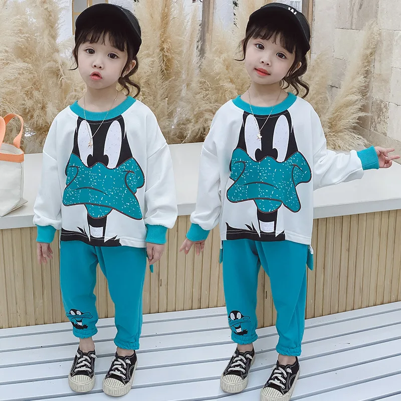 Girls Big Mouth Duck Set 2020 Medium-small Children Spring Western Style Loose-Fit Hoodie 
Girls Big Mouth Duck Set 2020 Medium-small Children Spring Western Style Loose-Fit Hoodie
