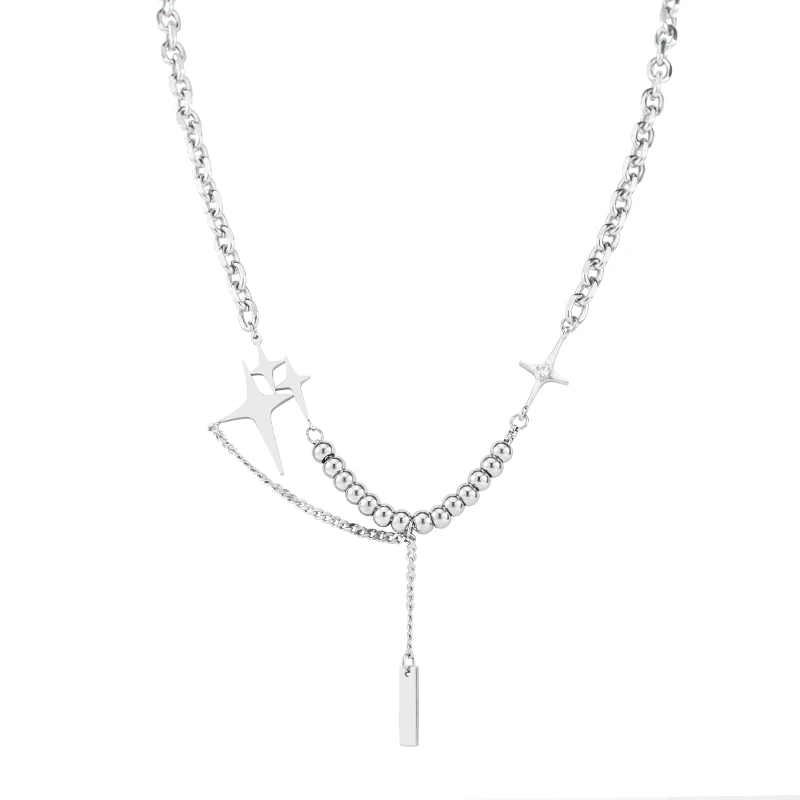 Hip Hop Rock Style Punk Trend Men/Women Beaded Rectangular Pendant Stainless Steel Zircon Star Necklaces
Hip Hop Rock Style Punk Trend Men/Women Beaded Rectangular Pendant Stainless Steel Zircon Star Necklaces