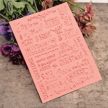 12.7x17.8cm Card text Embossing folders Plastic bump Scrapbooking DIY Template Fondant indentation Cake Photo Album Card Make
12.7x17.8cm Card text Embossing folders Plastic bump Scrapbooking DIY Template Fondant indentation Cake Photo Album Card Make