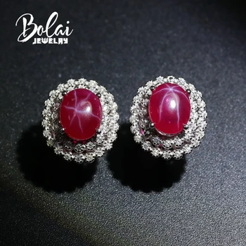 

Classics clasp earring created starlight ruby with 925 sterling silver fine jewelry for girl nice gift bolaijewelry promotion