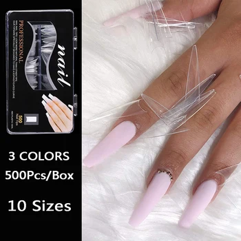 500Pcs/Box Extra Long Clear Stiletto False Nails Tips Acrylic Gel Salon Half Cover Tip Fashion Fake Nail DIY Nail Art 2020 New
500Pcs/Box Extra Long Clear Stiletto False Nails Tips Acrylic Gel Salon Half Cover Tip Fashion Fake Nail DIY Nail Art 2020 New