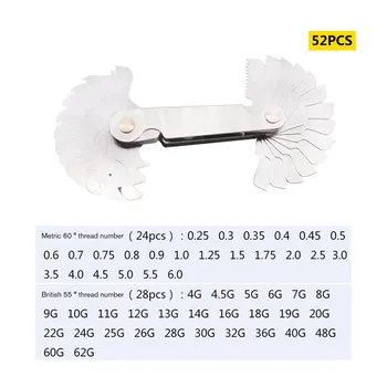 55/60 Degree Metric/Inch/American Thread Plug Gauge Gear Tooth Screw Pitch Gauges Measuring Carbon Steel Center Measurement
55/60 Degree Metric/Inch/American Thread Plug Gauge Gear Tooth Screw Pitch Gauges Measuring Carbon Steel Center Measurement