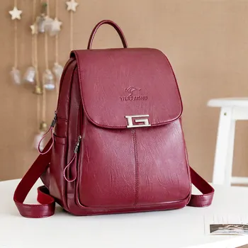 Quality Leather School Backpack Vintage Women Backpack Large Capacity School Bags for Teenagers Girls Shoulder Bag Sac A Dos
Quality Leather School Backpack Vintage Women Backpack Large Capacity School Bags for Teenagers Girls Shoulder Bag Sac A Dos