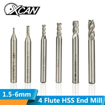 XCAN 10pcs 1.5-6mm 4 Flute High Speed Steel Spiral End Mill Straight Shank Router Bit HSS End Milling Cutter
XCAN 10pcs 1.5-6mm 4 Flute High Speed Steel Spiral End Mill Straight Shank Router Bit HSS End Milling Cutter