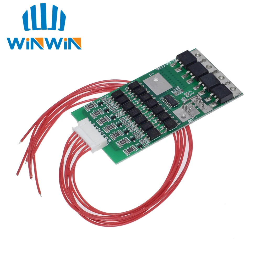 Bms 7S Li-ion Lithium 18650 Battery Protection Board 24V 20A Battery Balancer With Matching Cable Automatic Protection Function
Bms 7S Li-ion Lithium 18650 Battery Protection Board 24V 20A Battery Balancer With Matching Cable Automatic Protection Function
