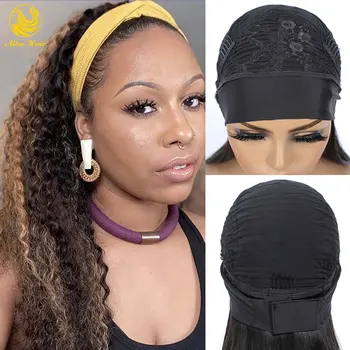 Alisa Hair Kinky Curly Headband Wig Virgin Brazilian Human Hair Wigs for Black Women Highlight Color Machine Made Wig
Alisa Hair Kinky Curly Headband Wig Virgin Brazilian Human Hair Wigs for Black Women Highlight Color Machine Made Wig