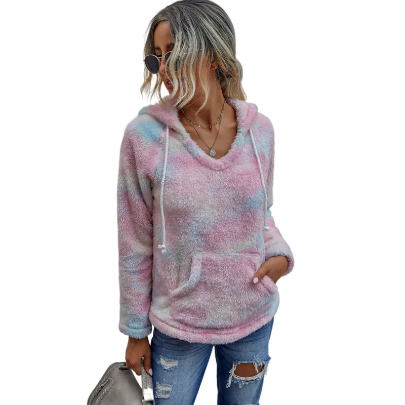Women Tie Dye Harajuku Drawstring Sweatshirt Fleece Long Sleeve Warm Soft Pockets Hoodies Moletom Tumblr Rz* 
Women Tie Dye Harajuku Drawstring Sweatshirt Fleece Long Sleeve Warm Soft Pockets Hoodies Moletom Tumblr Rz*
