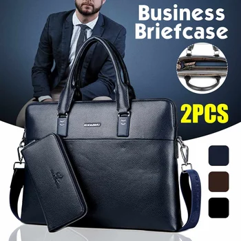 2PCS Fashion Men's Business PU Leather Briefcase Bag with Purse Handbag Laptop Shoulder Bags Messenger Bags bolso hombre maleta
2PCS Fashion Men's Business PU Leather Briefcase Bag with Purse Handbag Laptop Shoulder Bags Messenger Bags bolso hombre maleta