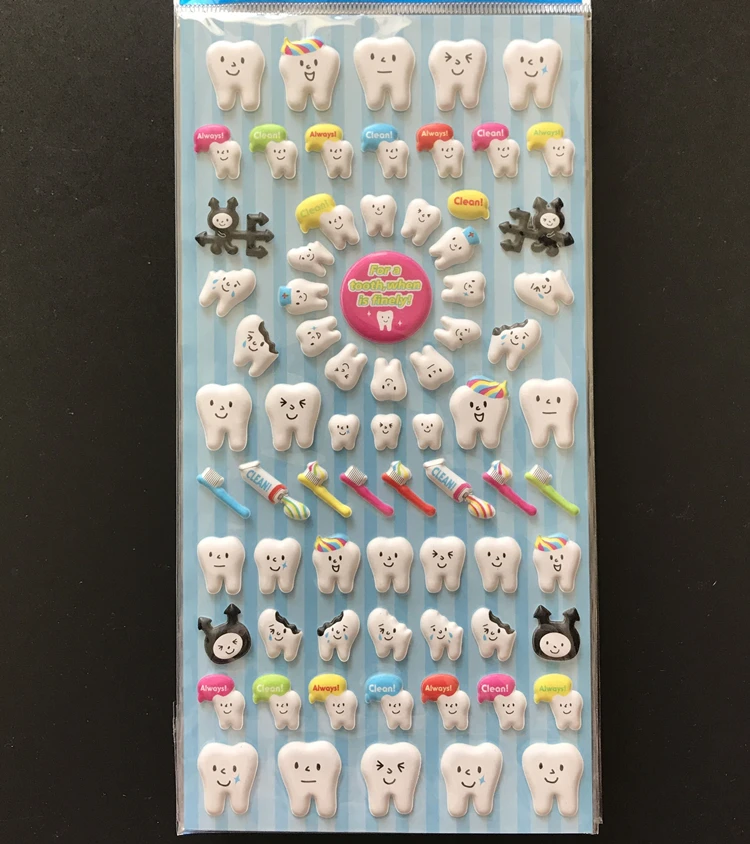 10pcs Dental Cute molar shaped cartoon teeth losing tooth fairy puffy plastic sticker for Dentist dental gift kids scrapbook
10pcs Dental Cute molar shaped cartoon teeth losing tooth fairy puffy plastic sticker for Dentist dental gift kids scrapbook
