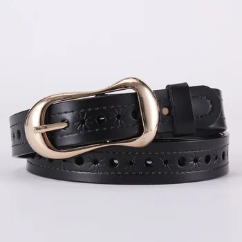 New Fashion Leather Belt Women Without Drilling Luxury Jeans Belts Female Top Quality Straps Hollow Ceinture Femme belt 
New Fashion Leather Belt Women Without Drilling Luxury Jeans Belts Female Top Quality Straps Hollow Ceinture Femme belt