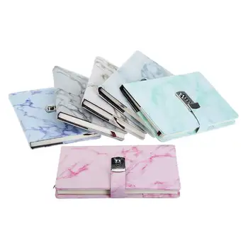Password Lock Code Notebook School Office Stationery Notebook Paper Vintage Leather Marbling Diary Journal with Combination
Password Lock Code Notebook School Office Stationery Notebook Paper Vintage Leather Marbling Diary Journal with Combination