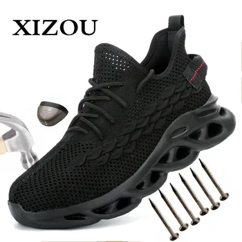 XIZOU Men Safety Shoes Boots Breathable Work Shoes Steel Toe Anti-smashing Non-slip Air Mesh Construction Shoes Plus Size Casual
XIZOU Men Safety Shoes Boots Breathable Work Shoes Steel Toe Anti-smashing Non-slip Air Mesh Construction Shoes Plus Size Casual