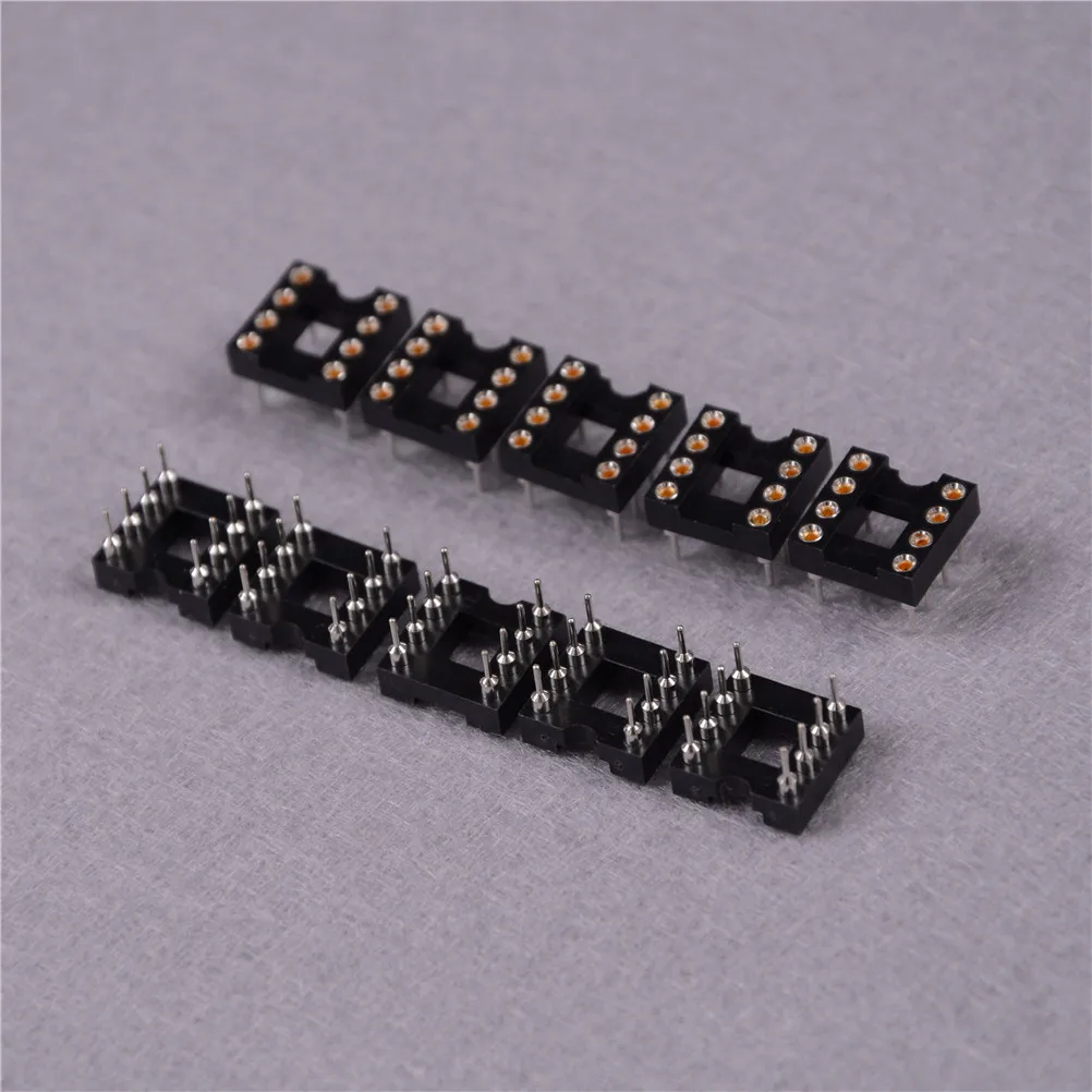 10pcs New Arrive Round Hole 8 Pins 2.54MM DIP DIP8 IC Sockets Adaptor Solder Type 8 PIN IC Connector
10pcs New Arrive Round Hole 8 Pins 2.54MM DIP DIP8 IC Sockets Adaptor Solder Type 8 PIN IC Connector