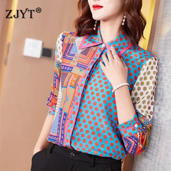 2020 New Fashion Runway 100% Silk Blouses for Women High Quality Long Sleeve Elegant Print Office Lady Shirt Womens Tops
2020 New Fashion Runway 100% Silk Blouses for Women High Quality Long Sleeve Elegant Print Office Lady Shirt Womens Tops