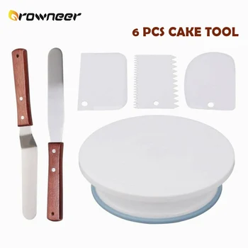 6 Pcs Baking Set Food Grade Silicone Rotating Turntable Spatula Icing Smoother Anti Skid Practical Durable Decorate Cake Tools
6 Pcs Baking Set Food Grade Silicone Rotating Turntable Spatula Icing Smoother Anti Skid Practical Durable Decorate Cake Tools