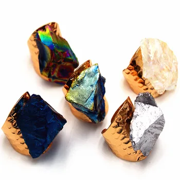 Natural Stone Ring Hammered Ring High Quality Geometric Crystal Stone Rings For Unisex Adjustable Knuckle Rings Party Jewelry
Natural Stone Ring Hammered Ring High Quality Geometric Crystal Stone Rings For Unisex Adjustable Knuckle Rings Party Jewelry