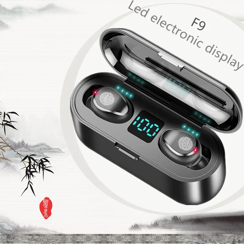 smart LED Bluetooth 5.0 TWS F9 Wireless earphones HIFI Mini In-ear Sports Earphone Support iOS/Android Phones earbuds Headset
smart LED Bluetooth 5.0 TWS F9 Wireless earphones HIFI Mini In-ear Sports Earphone Support iOS/Android Phones earbuds Headset