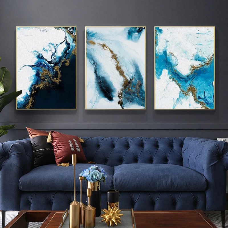 Nordic Abstract Blue Golden Canvas Painting Color Spalsh Poster and Print Unique Decor Wall Art Pictures for Living Room Bedroom
Nordic Abstract Blue Golden Canvas Painting Color Spalsh Poster and Print Unique Decor Wall Art Pictures for Living Room Bedroom