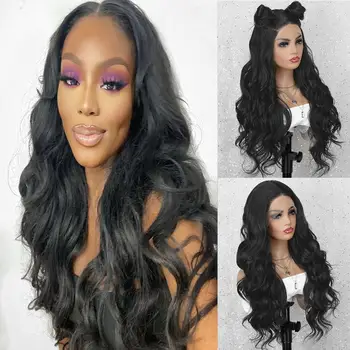 Jet Black Synthetic Lace Front Wigs for Women Glueless Long Loose Wavy Wigs with Natural Hairline Heat Resistant Cosplay Wig
Jet Black Synthetic Lace Front Wigs for Women Glueless Long Loose Wavy Wigs with Natural Hairline Heat Resistant Cosplay Wig