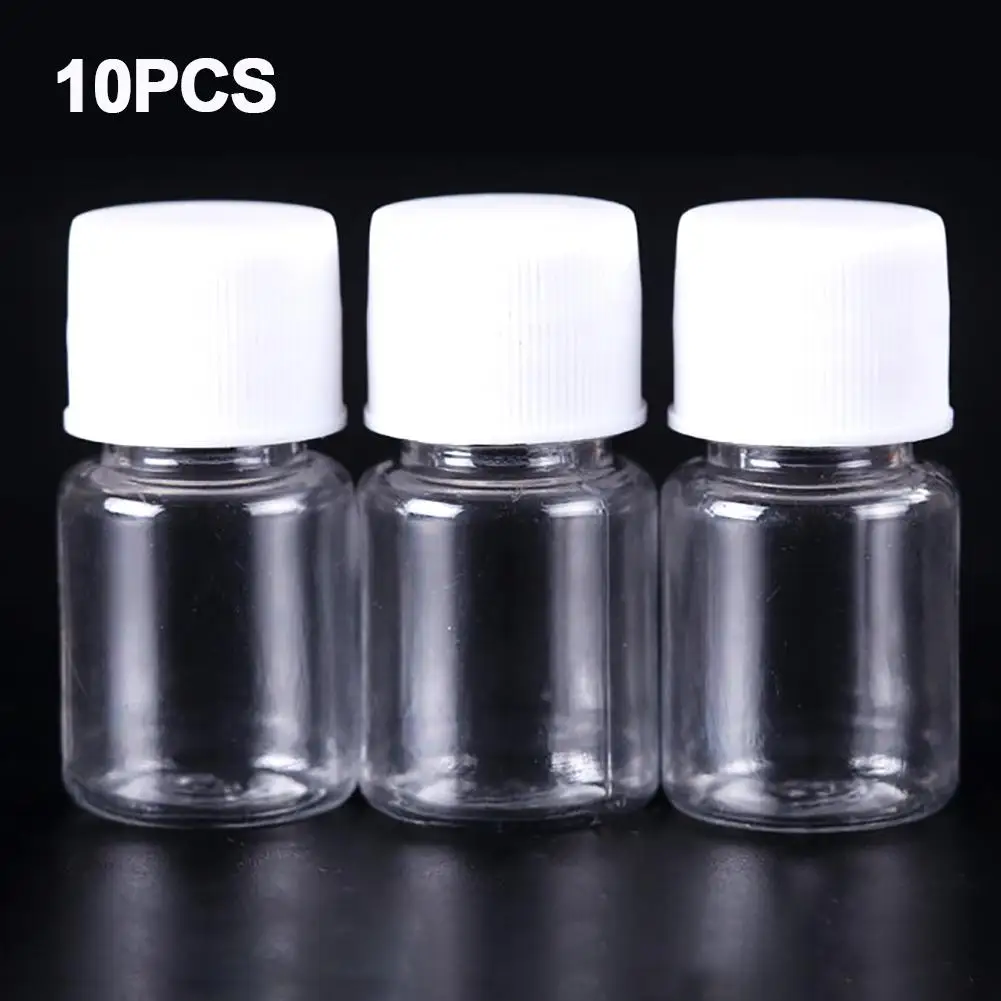 10Pcs 5ml Clear Empty Plastic Sealed Vial Sample Refillable Travel Bottle Liquid Storage Container Jar Bottle Kitchen Accessorie
10Pcs 5ml Clear Empty Plastic Sealed Vial Sample Refillable Travel Bottle Liquid Storage Container Jar Bottle Kitchen Accessorie