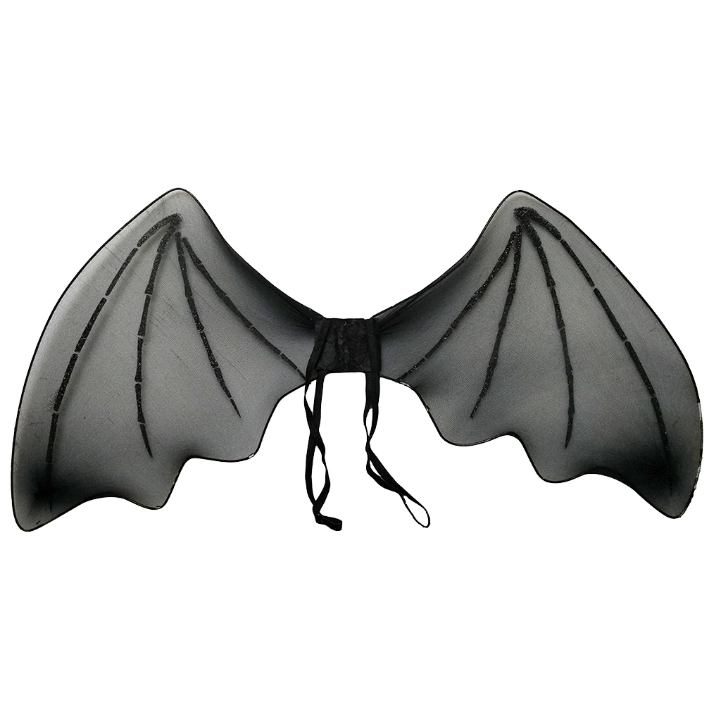 12/pack Kids Glitter Black Bat Wings Elastic Band Party Fairy Wing Costume Props 12/pack Kids Glitter Black Bat Wings Elastic Band Party Fairy Wing Costume Props