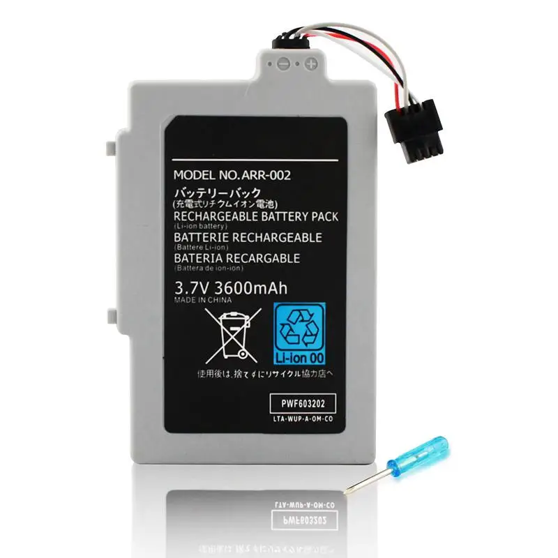 For Wii U GamePad 3600 mAh Replacement Rechargeable Battery Pack 3.7V Rechargeable Battery for Nintendo Wii U Gamepad
For Wii U GamePad 3600 mAh Replacement Rechargeable Battery Pack 3.7V Rechargeable Battery for Nintendo Wii U Gamepad