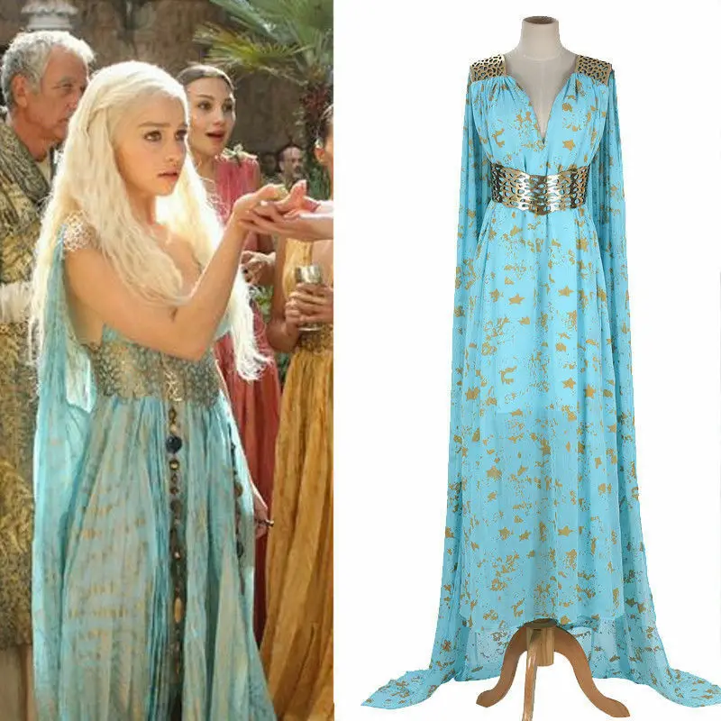 Mother of Dragons Game of Thrones Daenerys Targaryen Costume Long Maxi Dress Hallowmas Party Cosplay Costume
Mother of Dragons Game of Thrones Daenerys Targaryen Costume Long Maxi Dress Hallowmas Party Cosplay Costume