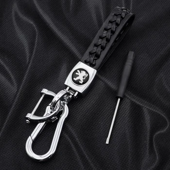 Car Accessories 3D Metal Leather Braided rope brand Logo Key Chain Key Ring For PEUGEOT- RCZ 108 208 301 308 Rifter TRAVELLER
Car Accessories 3D Metal Leather Braided rope brand Logo Key Chain Key Ring For PEUGEOT- RCZ 108 208 301 308 Rifter TRAVELLER