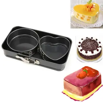 3pcs/set Carbon Steel Cake Mold Rectangle Heart Round Baking Pan Non-stick Slipknot Removable Base Tray
3pcs/set Carbon Steel Cake Mold Rectangle Heart Round Baking Pan Non-stick Slipknot Removable Base Tray