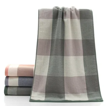 100% Plaid Cotton Towel For Adults Fast Drying Soft Thick High Absorbent Antibacterial Towel
100% Plaid Cotton Towel For Adults Fast Drying Soft Thick High Absorbent Antibacterial Towel