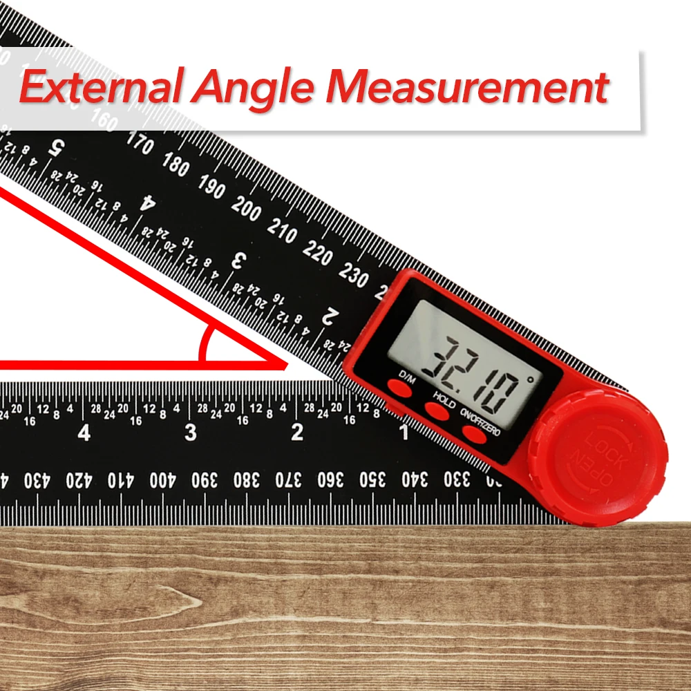 2-in-1 Electronic Digital Display Protractor Angle Finder Ruler Multifunctional 360 Degrees Inch Metric Scale Rulers
2-in-1 Electronic Digital Display Protractor Angle Finder Ruler Multifunctional 360 Degrees Inch Metric Scale Rulers