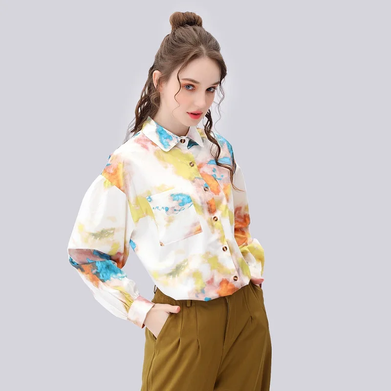Chic Korean style Casual Long Sleeve Women Shirt Print Ladies Chiffon Blouse 2021 Summer Button Up Turn-Down Collar Female Tops
Chic Korean style Casual Long Sleeve Women Shirt Print Ladies Chiffon Blouse 2021 Summer Button Up Turn-Down Collar Female Tops