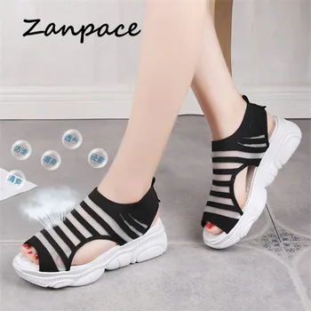 2020 Summer Flat Sandals Leisure Fly-woven Breathable Mesh Womens Shoes Open Toe Buckle Beach Sports Sandalias Mujer 2020 
2020 Summer Flat Sandals Leisure Fly-woven Breathable Mesh Womens Shoes Open Toe Buckle Beach Sports Sandalias Mujer 2020