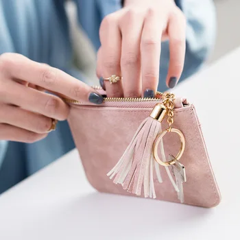 Coin Purse Leather Women Short Zipper Tassel Student Cute Mini Coin Bag Small Wallet Keychain Bag Wallets Porte Monnaie Femme
Coin Purse Leather Women Short Zipper Tassel Student Cute Mini Coin Bag Small Wallet Keychain Bag Wallets Porte Monnaie Femme